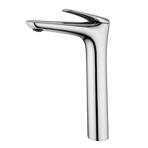 Silver Single Handle Luxury Bathroom Basin Mixer Faucet