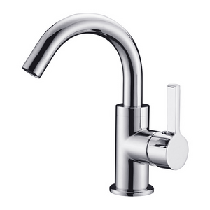 Modern Single Handle Brass Chrome Mixer Bathroom Faucet Wash Basin Tap