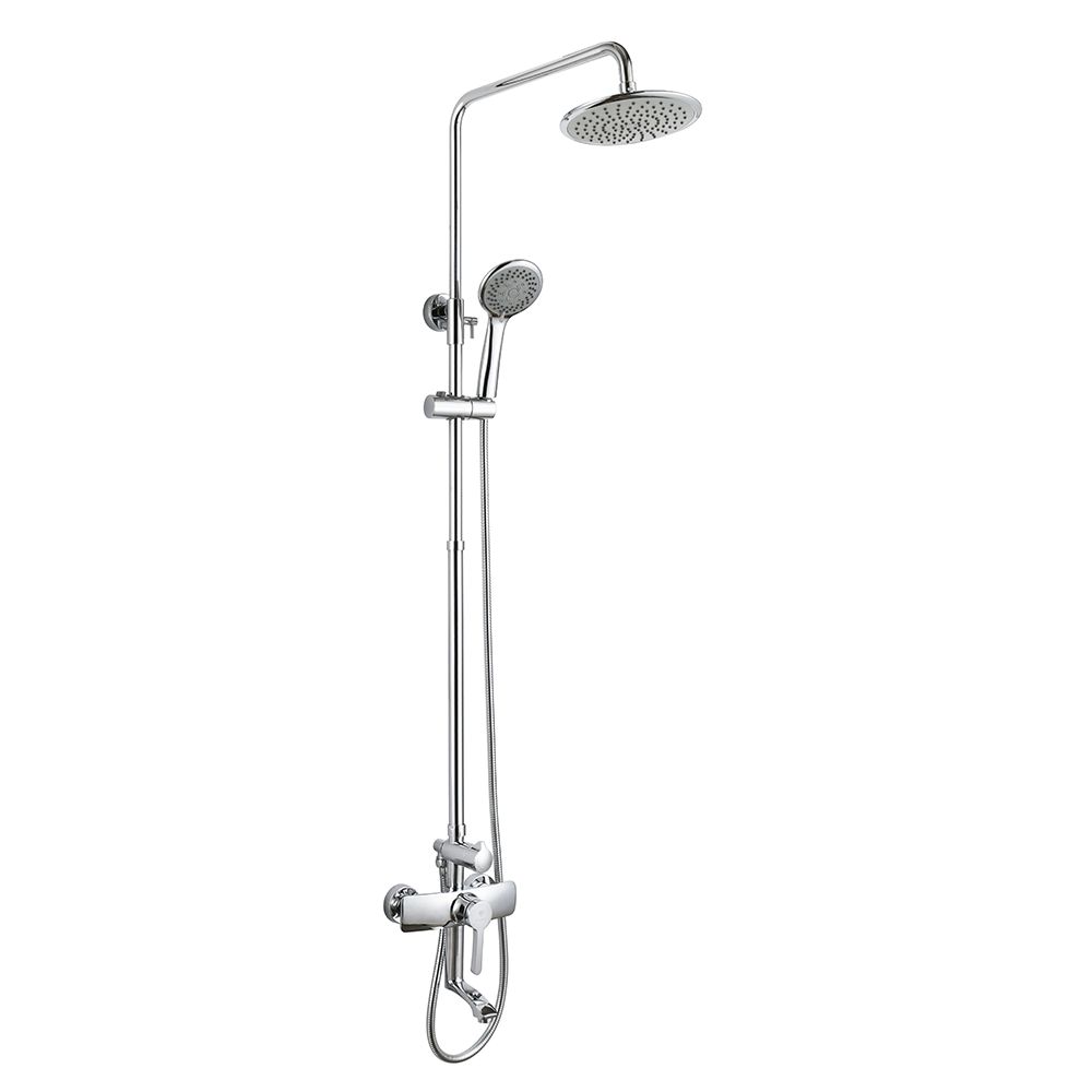 Large Size Top Shower Brass Chrome Bathroom Faucet Mixer Set Shower Copper Shower Faucet
