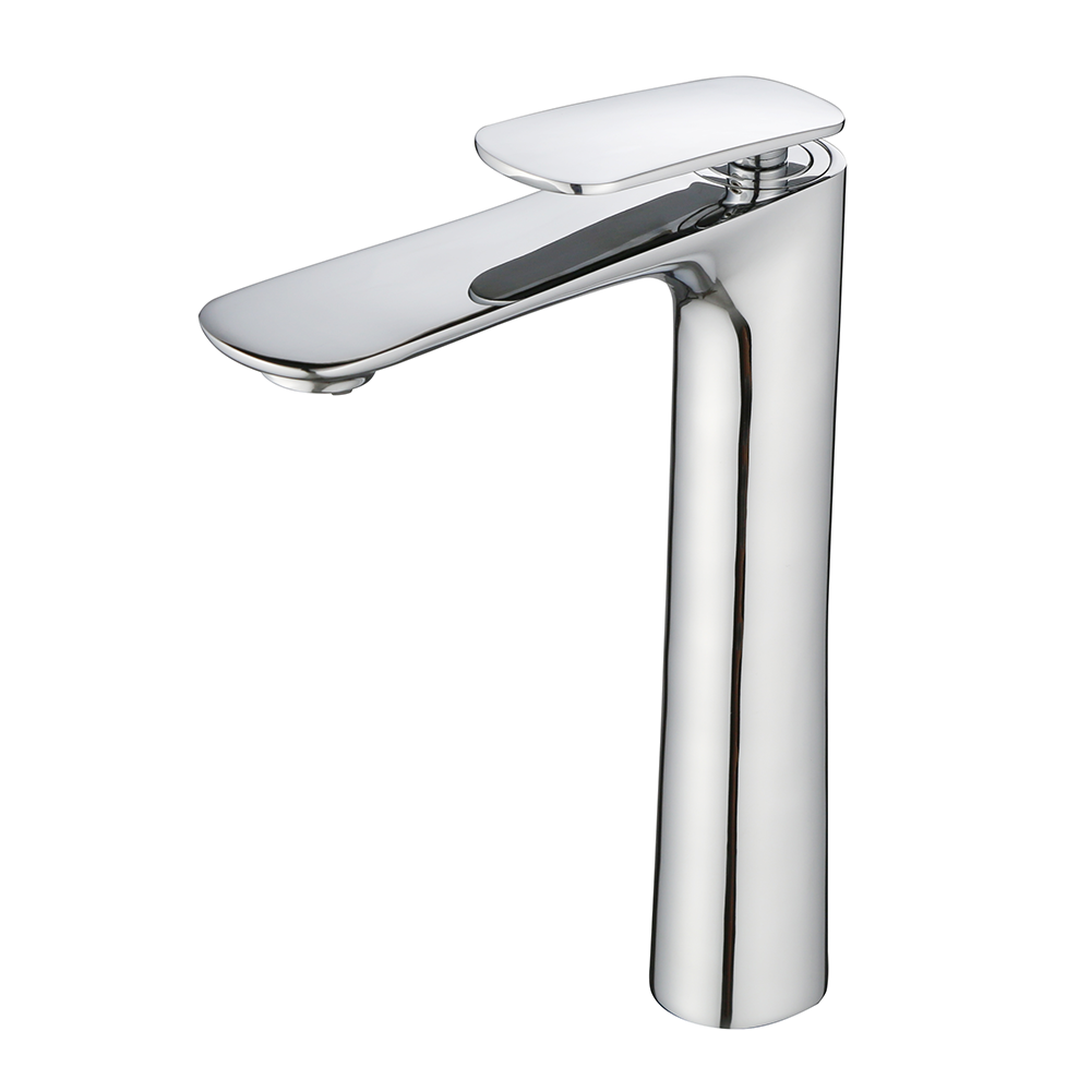 Popular Brass Chrome Water Taps Bathroom Faucet Widespread Basin Faucet