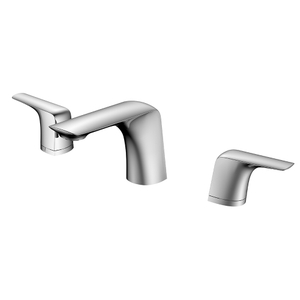Sanitary Ware 3 Holes Faucets Deck Mount Chrome Mixer Tap Bathroom Basin Faucet